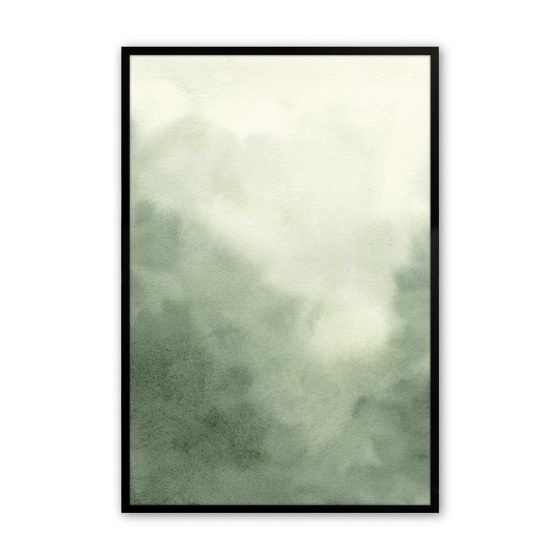 Reproduction d'ombre forestière discrète II, Cadre photo noir simple, H 17 po x l 13 po