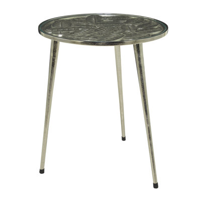 Ellyot Glass Top End Table