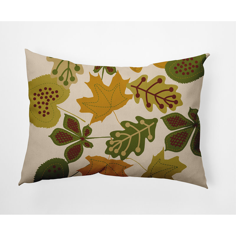 Coussin décoratif Fall Leaves, Or automne