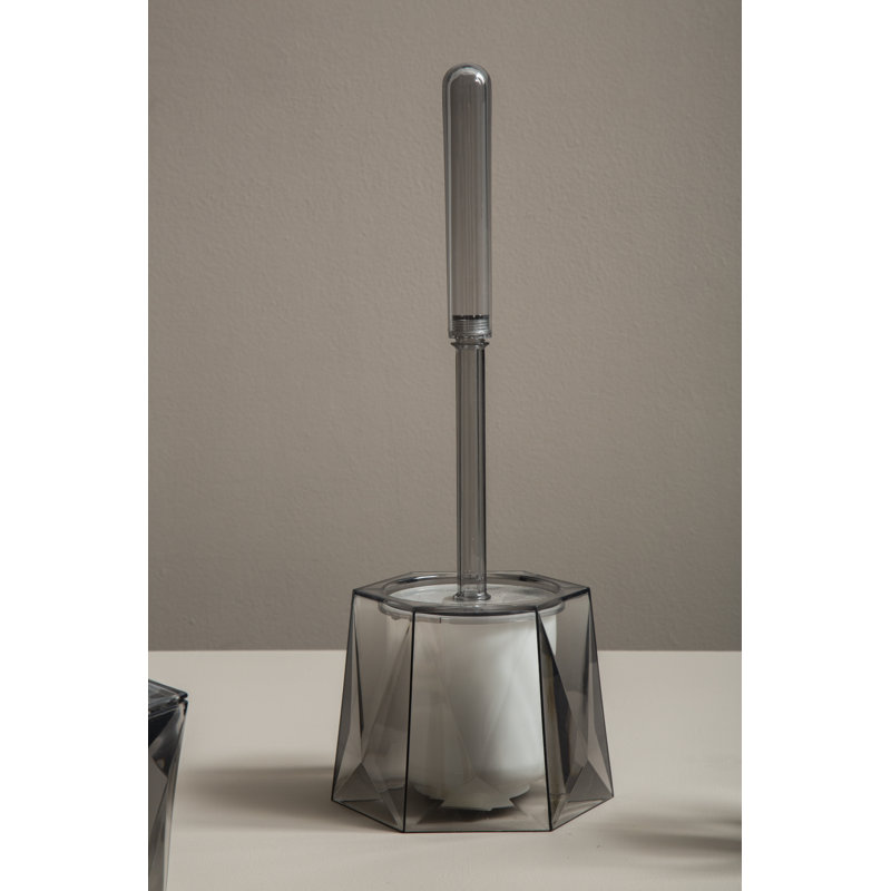Cerna Free-Standing Toilet Brush and Holder, Grey