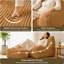 Canapé de sol paresseux en velours côtelé avec pouf pour salon et chambre, canapé-lit pouf pour adulte, emballage compressé-1267492027