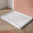 48" X 36" Double Threshold Shower Pan Base In White With Center Drain Assembly & Drain Cover Included