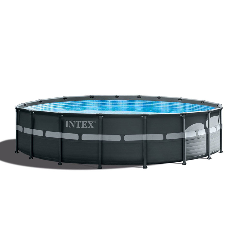 Steel Round Frame Set Pool 52'' H x 216'' W x 20.7'' L , with Pump Included