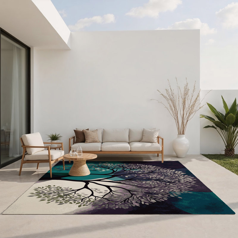 Twilight Canopy Indoor And Outdoor Area Rug, Rectangle 1'6" x 2'6"