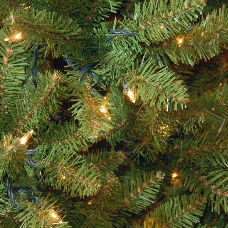 Kingswood Pencil 9' Green Fir Artificial Christmas Tree with 500 Clear Lights with Stand, 9'