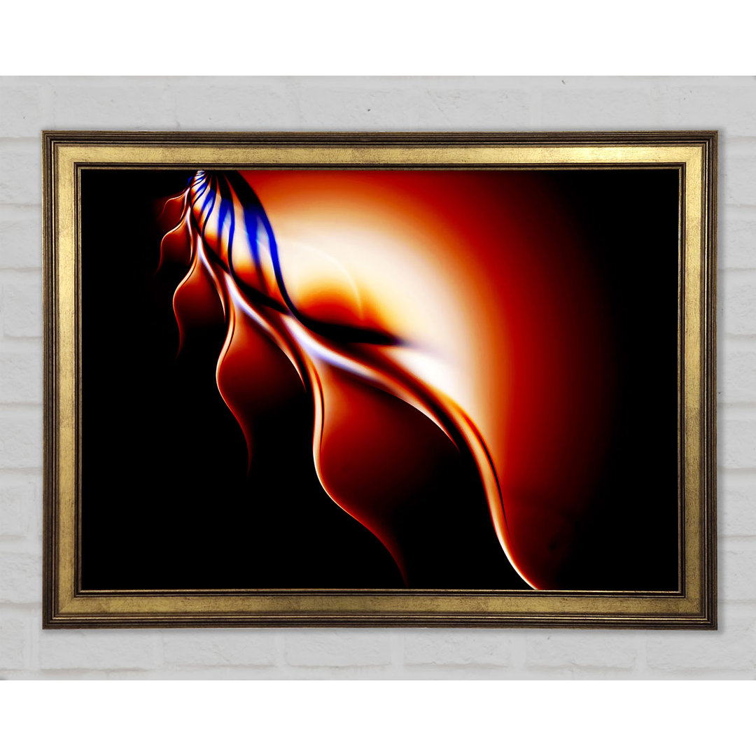 Flames Of Passion - Einzelner Bilderrahmen Kunstdrucke auf Holz