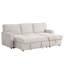 Upholstery Sleeper Sectional Sofa With Storage Space, USB Port, 2 Cup Holders On Back Cushions-1383369330
