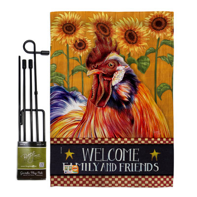 Double Sided 18.5'' H x 13'' W Polyester Animal Flag Set