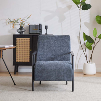 Fauteuil d'appoint rembourré avec structure en métal