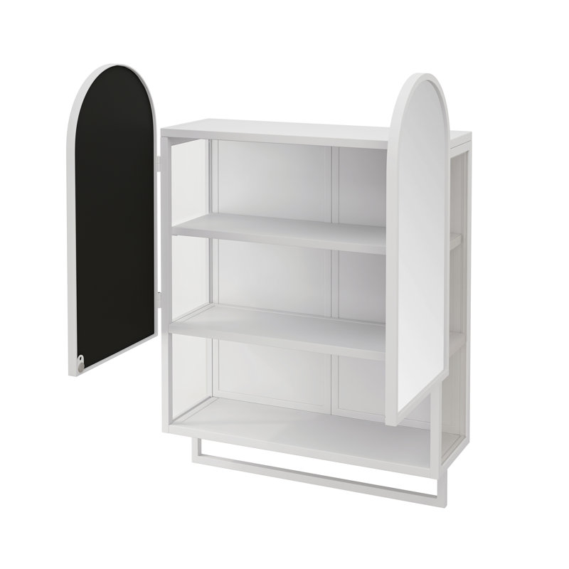 23.62" Modern Double-Arched Mirror Cabinet