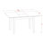 7 Piece Modern Dining Table Set Consist of a Rectangle Wooden Table with Butterfly Leaf and 6 Cream Linen Fabric Upholstered Chairs, Mahogany-1049354617-1049354622