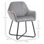 HOMCOM Modern Accent Chair Velvet-Touch Fabric Armchair-1482213232