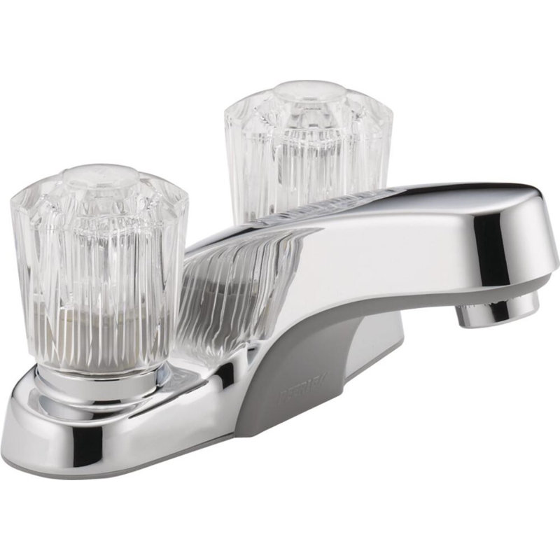 2-handle Bathroom Faucet, With Metal Pop Up Drain