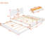Lit plateforme élégant Queen Size avec lit gigogne double XL et 2 grands espaces de rangement, blanc - Ajoutez une touche d'élégance à votre chambre. Tiroirs spacieux, durabilité et fonctionnalité.