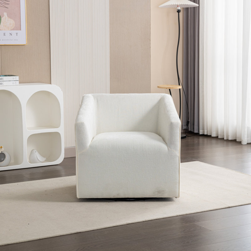 Fauteuil demi-tonneau rembourré pivotant à 360 ° West