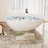 59" Freestanding Solid Surface Bathtub, Luxury Handcrafted Stone Resin Freestanding Soaking Bathtub With Overflow And Pop-Up Drain, 24S02-59MW-110885636