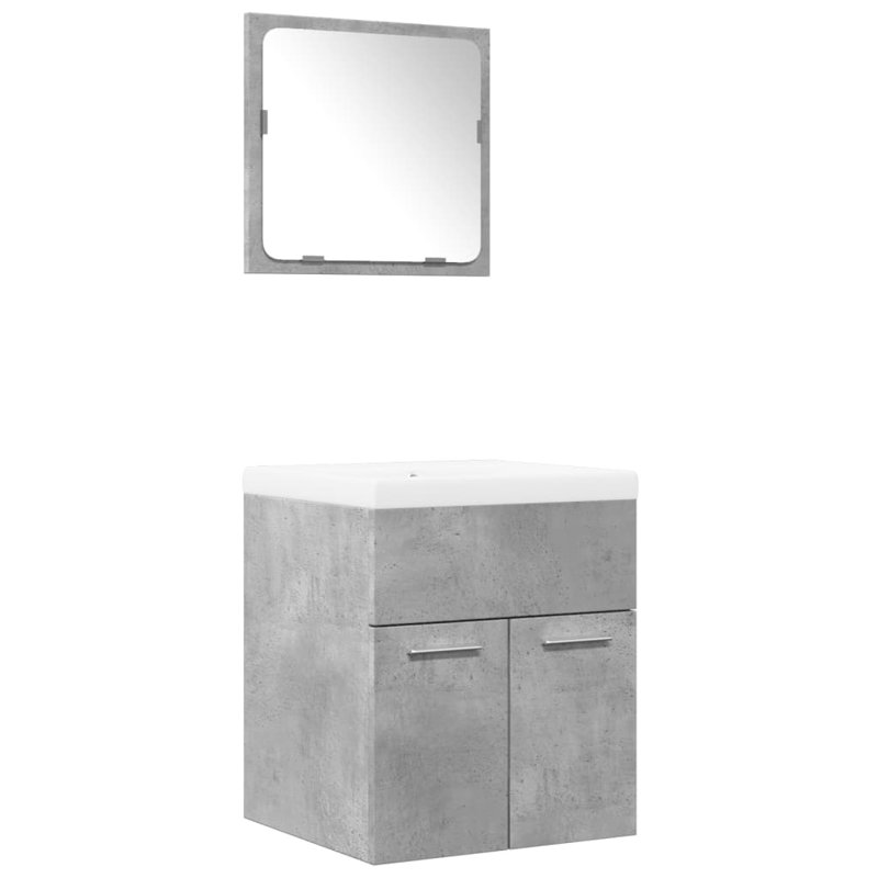 22-2 Bathroom Storage Furniture Set, Concrete grey