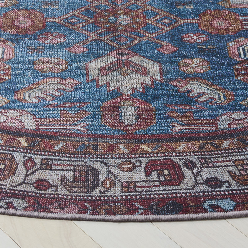 Tucson 228 M/W S/R Performance Machine Washable Oriental Rug, Round 6'