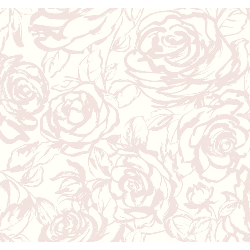 Nelda Black Rose Wallpaper, Pink