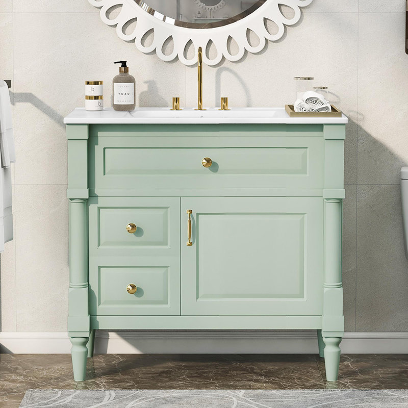 Meuble-lavabo Durable Elegance, Vert
