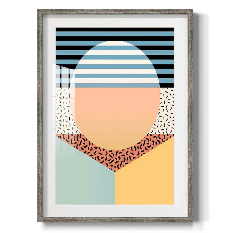 Modern Memphis III - Impression encadrée, Vieilli, H 28,5 po x l 20,5 po