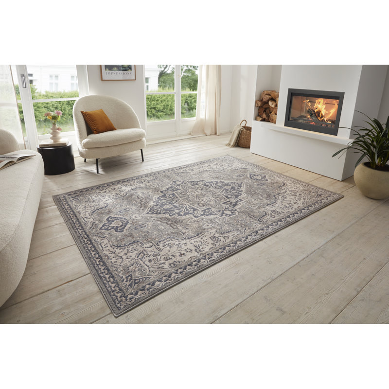 Handwoven Ivory/Grey Rug, Rectangular 200 x 280cm
