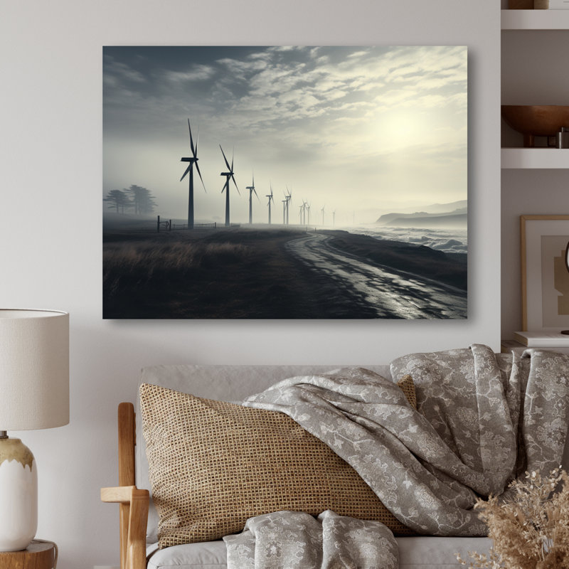 Wind Turbines Whispers II - Wind Turbines, impressions sur métal, H 12 po x l 20 po x P 1 po