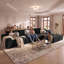 Canapé modulaire 135,4 po pour salon modulaire en L en velours côtelé rembourré à compression-1836065202-1836065207