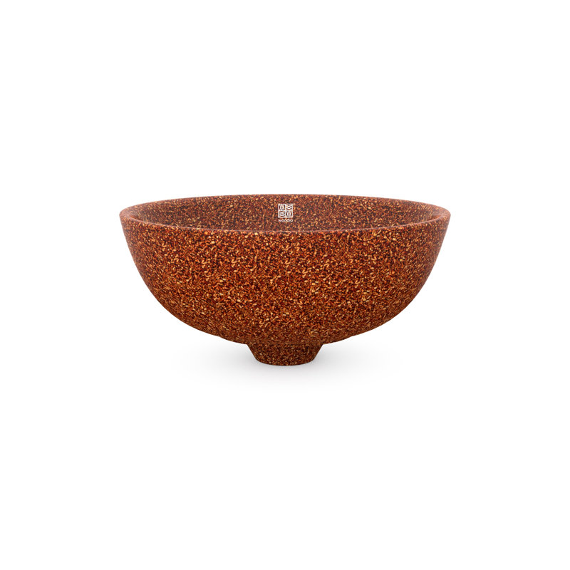 Woodio Soft40 15.75'' Wood Circular Bathroom Sink, Clay