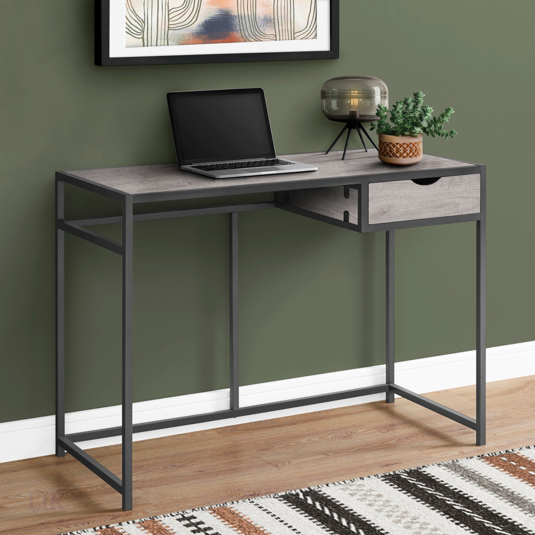 Ebern Designs Compact Contemporary Computer Desk With Storage Drawer ...