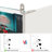 78'' H 5-Tier Media Shelves Record Storage With Flip-Door Cabinet