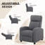 Fauteuil inclinable manuel moderne recouvert de lin-1746824292