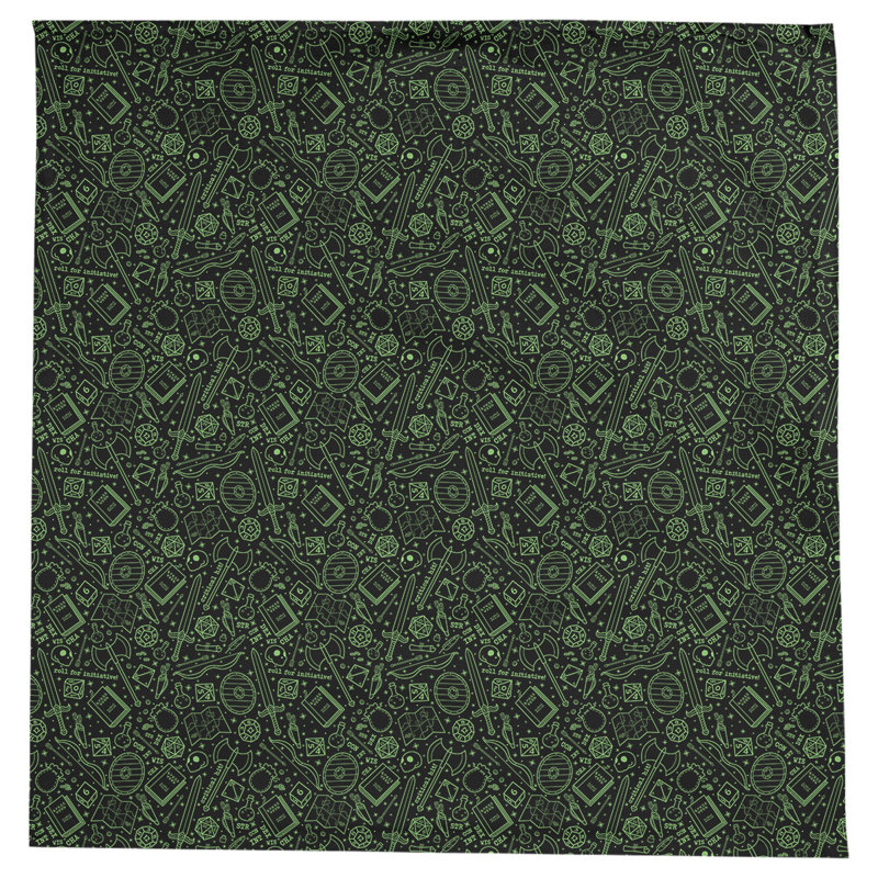 Nappe à motif rpg Leffel, Noir / Vert