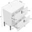 Meuble-lavabo blanc de 30 po avec lavabo en céramique, système de tiroir à fermeture en douceur, aspect cannelé et configuration de rangement optimale