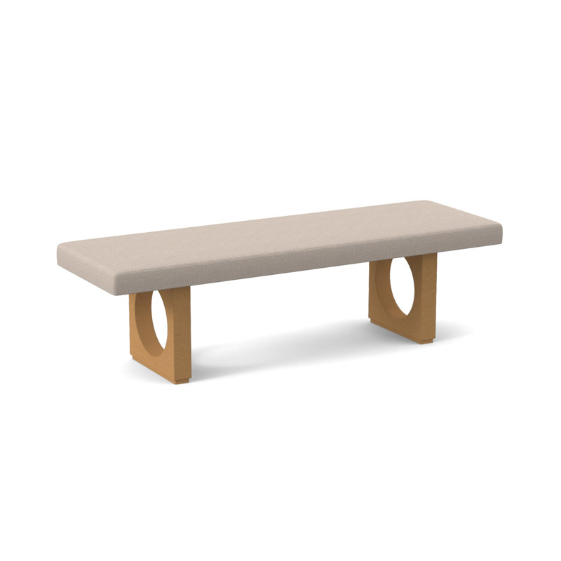 Banc rembourré Void, Ambre, Écaille de tortue lin