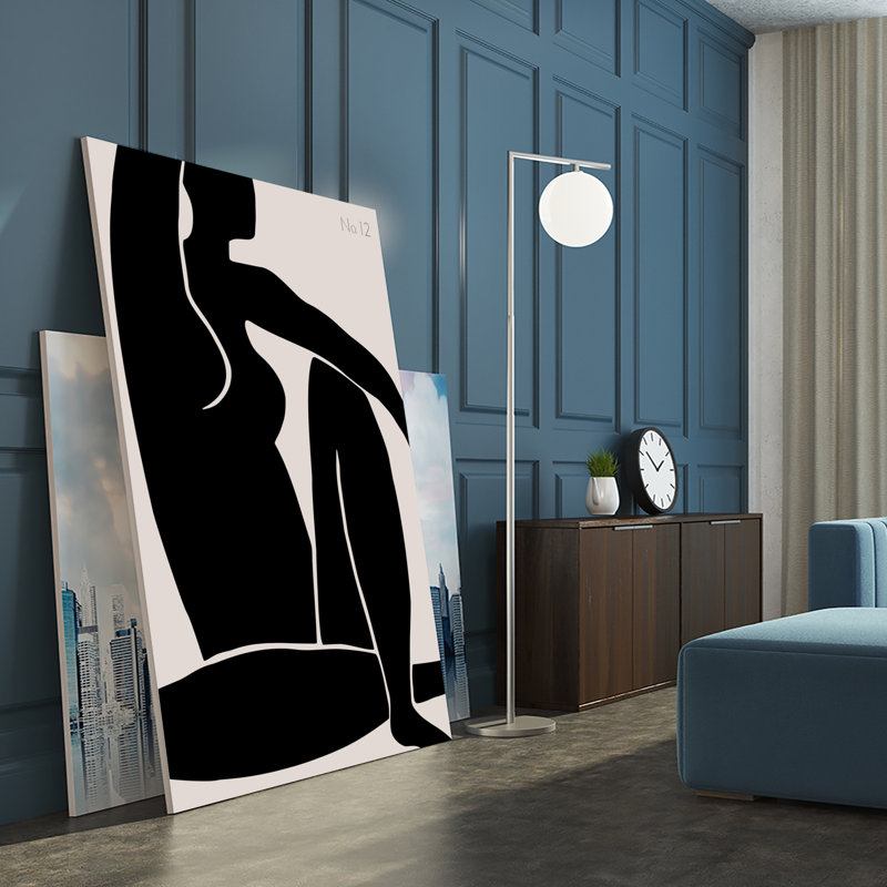 Figurine no 12 sur toile, H 72 po x l 72 po x P 1,5 po