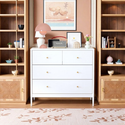 Commode à 4 tiroirs pour enfants avec armoire anti-basculement pour chambre de bébé PTalia