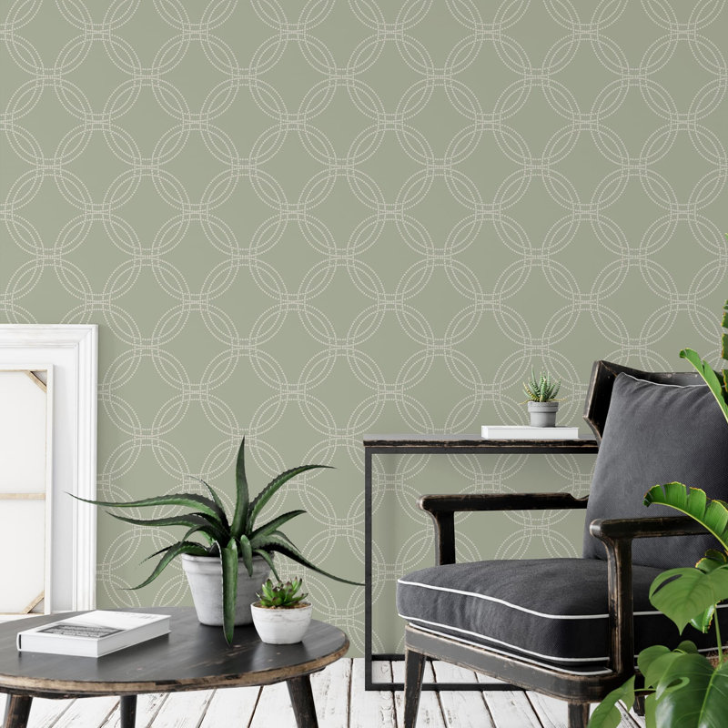 Superfresco Easy Serpentine Geometric Wallpaper, Green