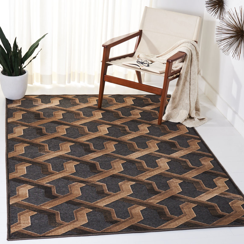 Tapis géométrique Pittenger Performance, Rectangle 4 pi x 5 pi 7 po
