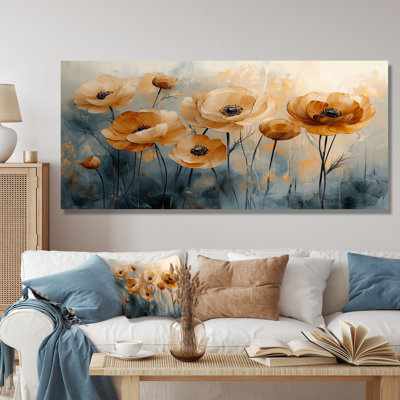 «Golden Glow», art mural encadré Renoncule