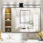 6 - Éclairage de meuble-lavabo noir, style moderne et simple, matériau en fer, brouillard, écoénergétique pour différentes pièces avec 6 lumières noires, économie, salle de bain, armoires de toilette, salle d'eau-58994000-58994007