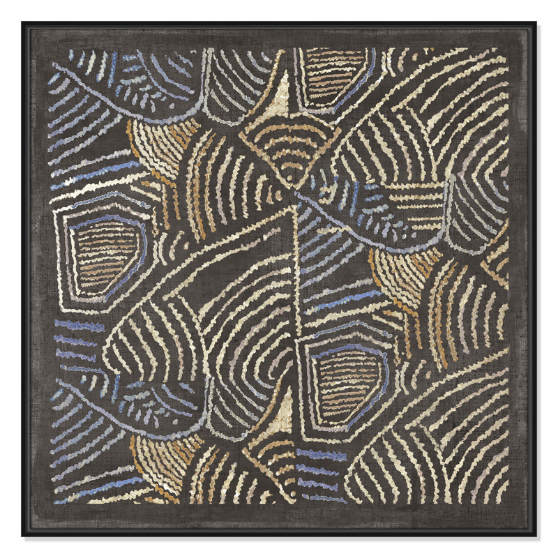 «Golden Folklore III» par Aimee Wilson, H 37,5 po x l 37,5 po, Noir