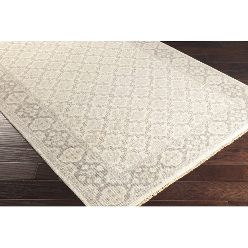 Augeron Wool Oriental Indoor Rug, Rectangle 3'6" x 5'6"