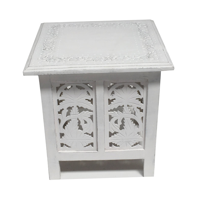 Abbey End Table, Natural, 46cm H x 45cm W x 45cm D