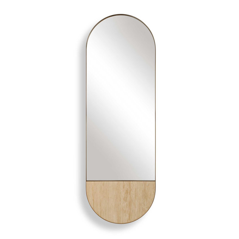 Grand miroir ovale en travertin Uttermost Russo
