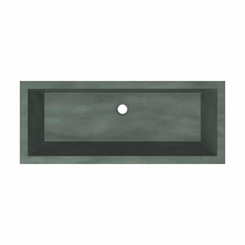 Arcata 36" Undermount Concrete Trough Bathroom Sink, Forest