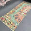 Tapis vert traditionnel en laine 35,4 x 100,8 pouces