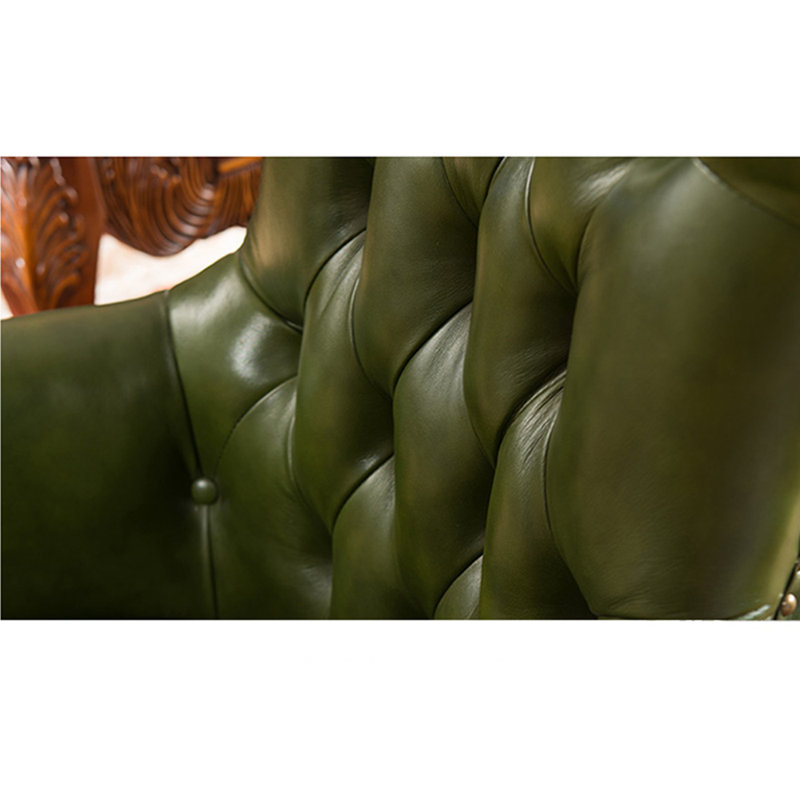 Avaree Leather Armchair, Green Genuine Leather