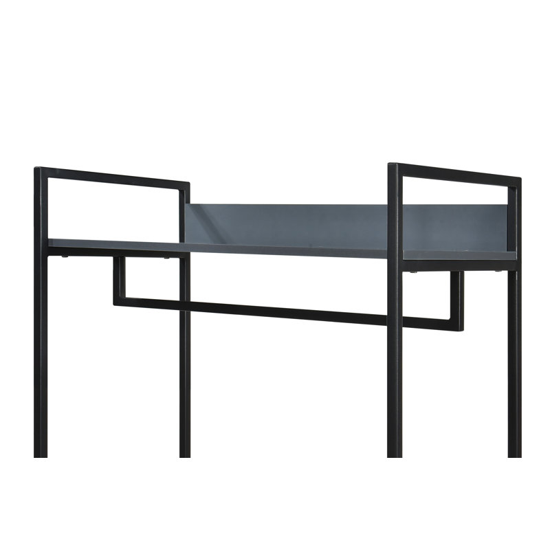 Alva Open Wardrobe with 4 Shelves, Dark Grey