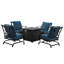 Ensemble de conversation à assise multiple avec coussins 5 pièces-87460312